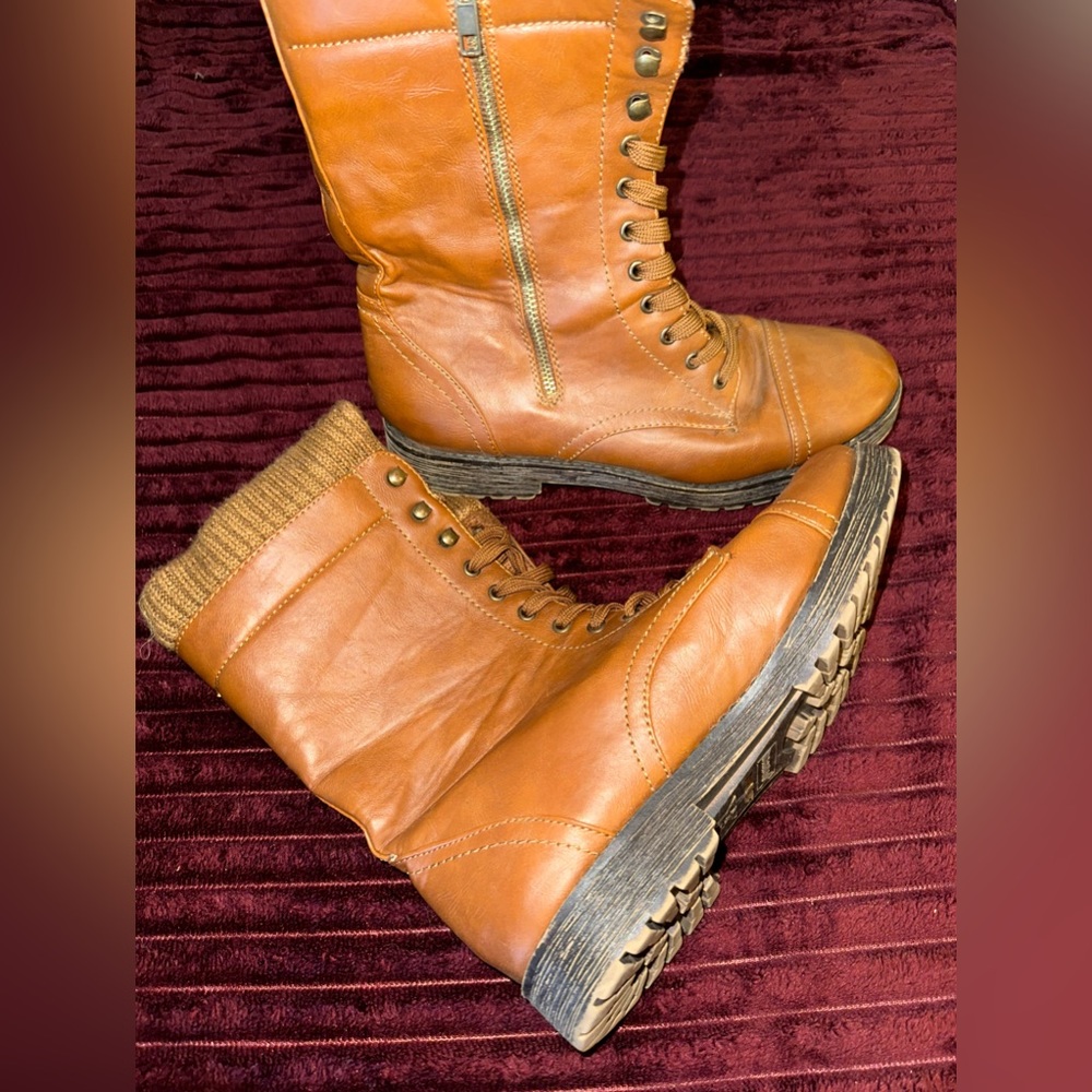 Brown Bamboo Boots - No box